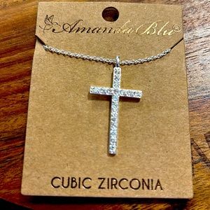 Silver cross necklace